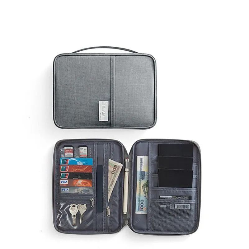 Portable Travel Document and Cardholder Organizer Bags