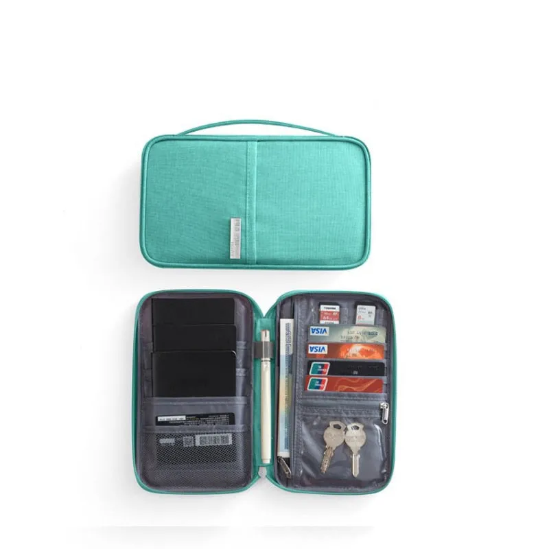 Portable Travel Document and Cardholder Organizer Bags