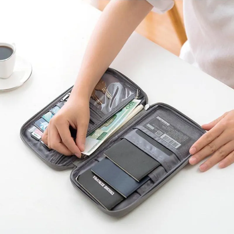 Portable Travel Document and Cardholder Organizer Bags