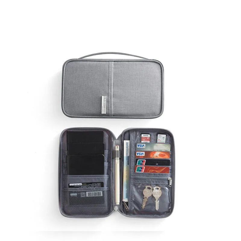 Portable Travel Document and Cardholder Organizer Bags