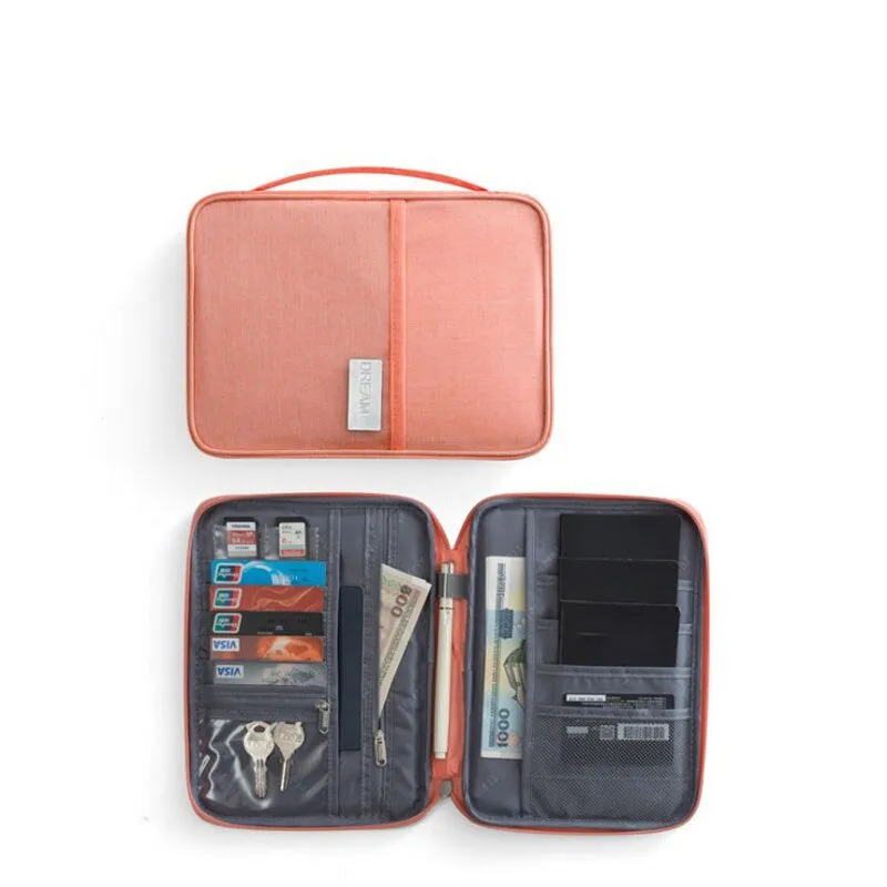 Portable Travel Document and Cardholder Organizer Bags