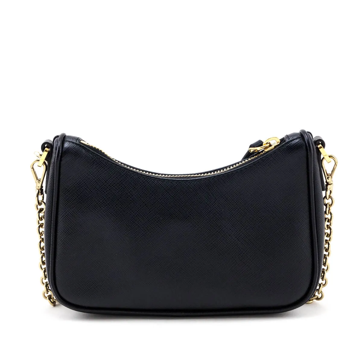 Prada Black Saffiano Lux Mini Shoulder Bag