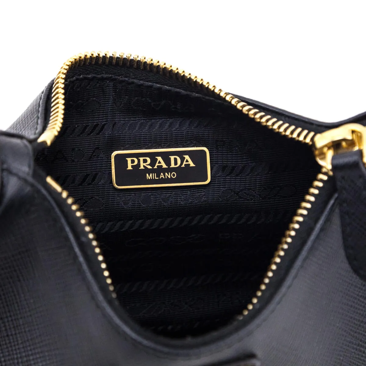 Prada Black Saffiano Lux Mini Shoulder Bag