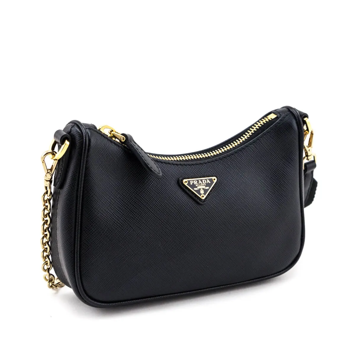 Prada Black Saffiano Lux Mini Shoulder Bag