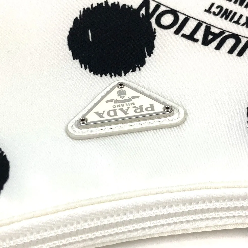 PRADA Shoulder Bag 1NE515 Nylon white Re-Edition 2000 triangle logo triangle Women Used
