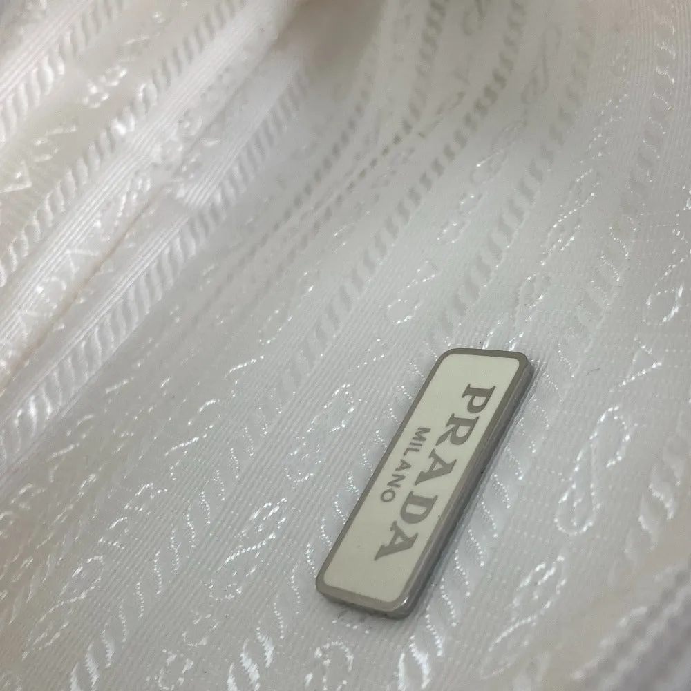 PRADA Shoulder Bag 1NE515 Nylon white Re-Edition 2000 triangle logo triangle Women Used