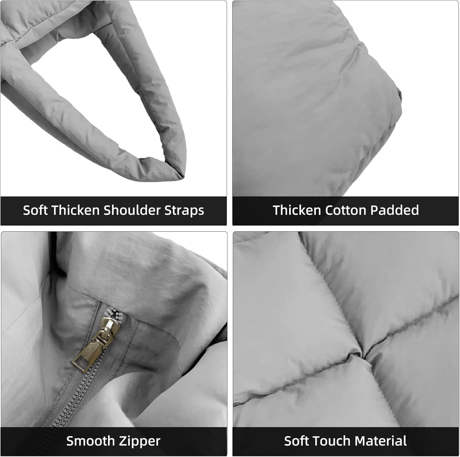 Quilted Puffer Tote Bag for Women Soft Puffy Hobo Crossbody Handbags Purse Lightweight Shoulder Bag