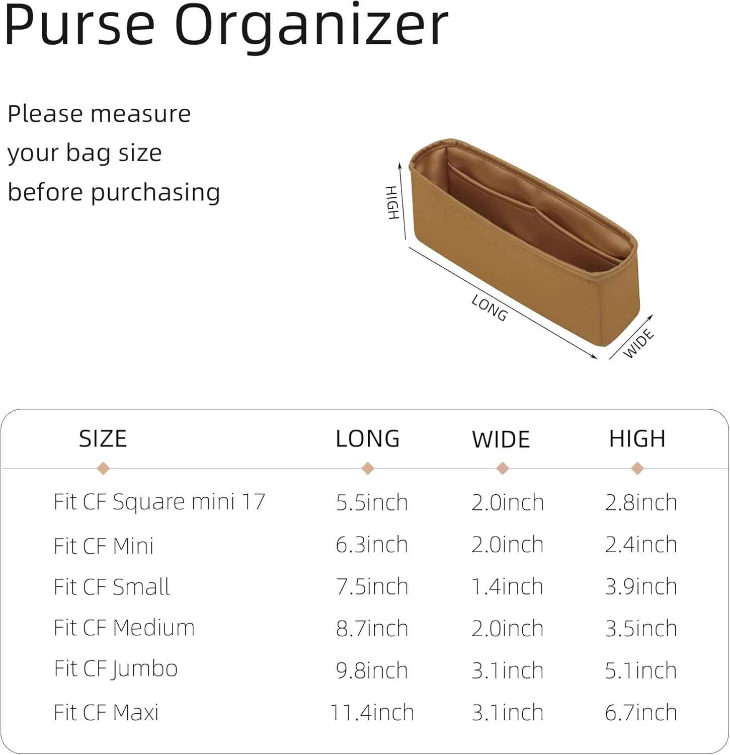 Silk Purse Organizer for Chanel Classic Flap, Insert Bag in Bag, Luxury Handbag Tote Lining, Medium, Biscuit