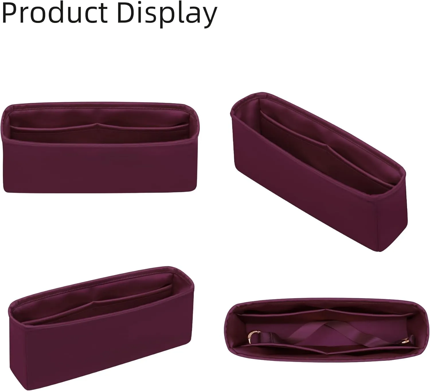 Silk Purse Organizer for Chanel Classic Flap Square/Mini/Small/Medium/Jumbo/Maxi,Insert Bag in Bag,Luxury Handbag Tote Lining Bag Shapers(CF Medium 25,Fuchsia)