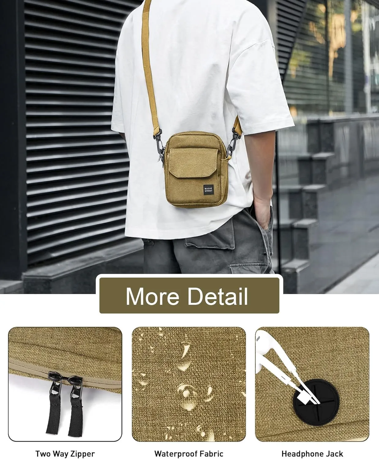Small Crossbody Bag Side Shoulder Bag For Men, Women Mini Messenger Bag