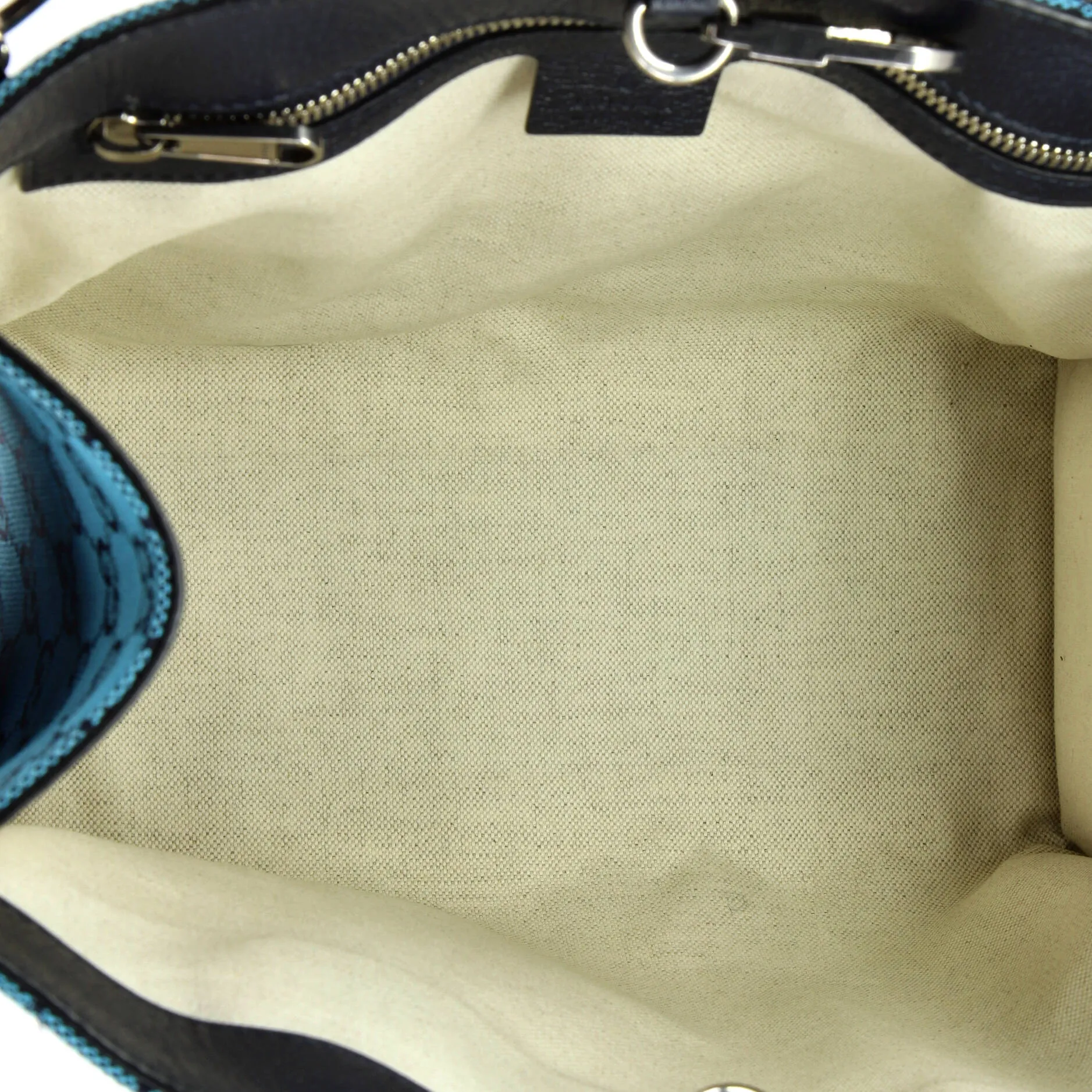 Structured Top Handle Open Tote GG Canvas Small