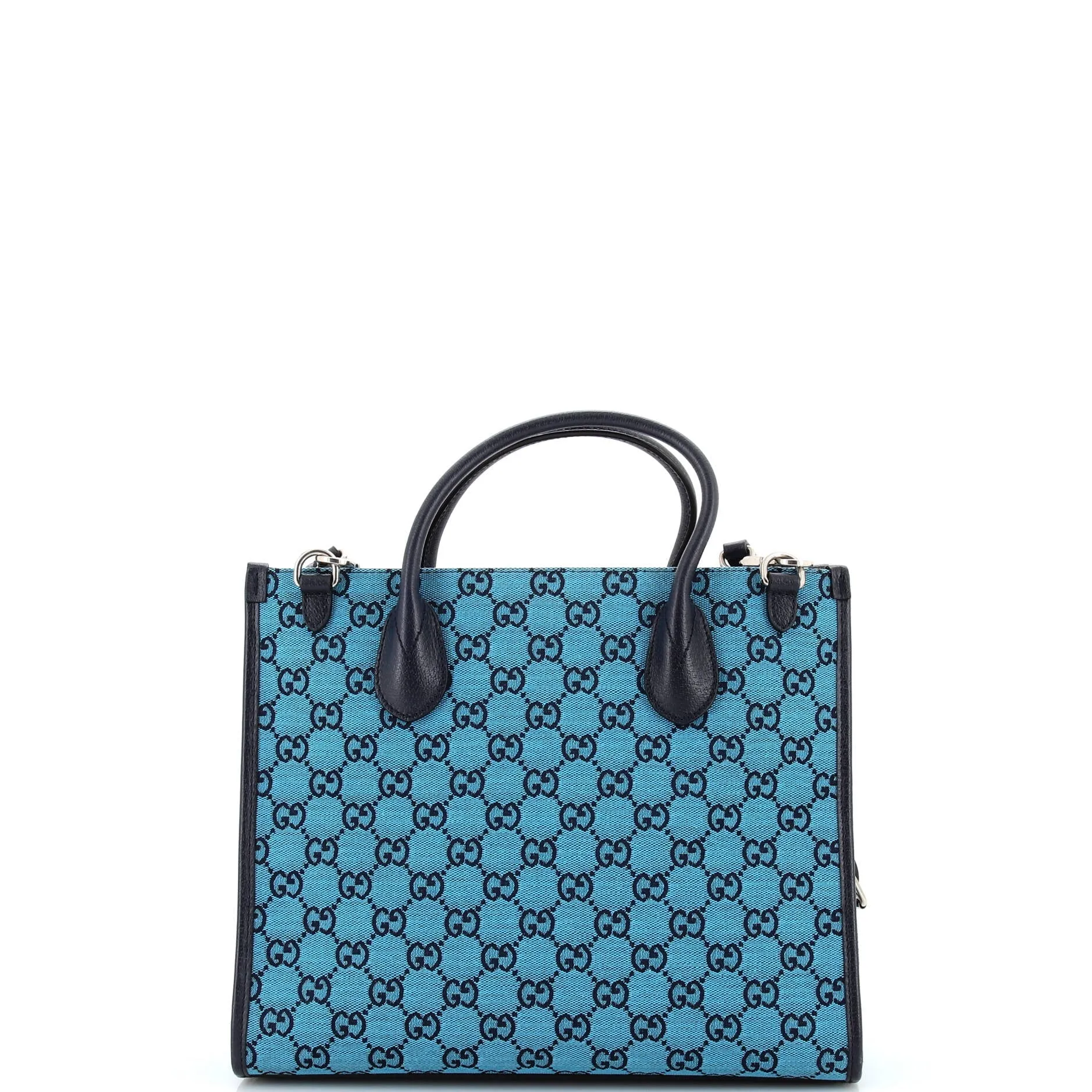 Structured Top Handle Open Tote GG Canvas Small