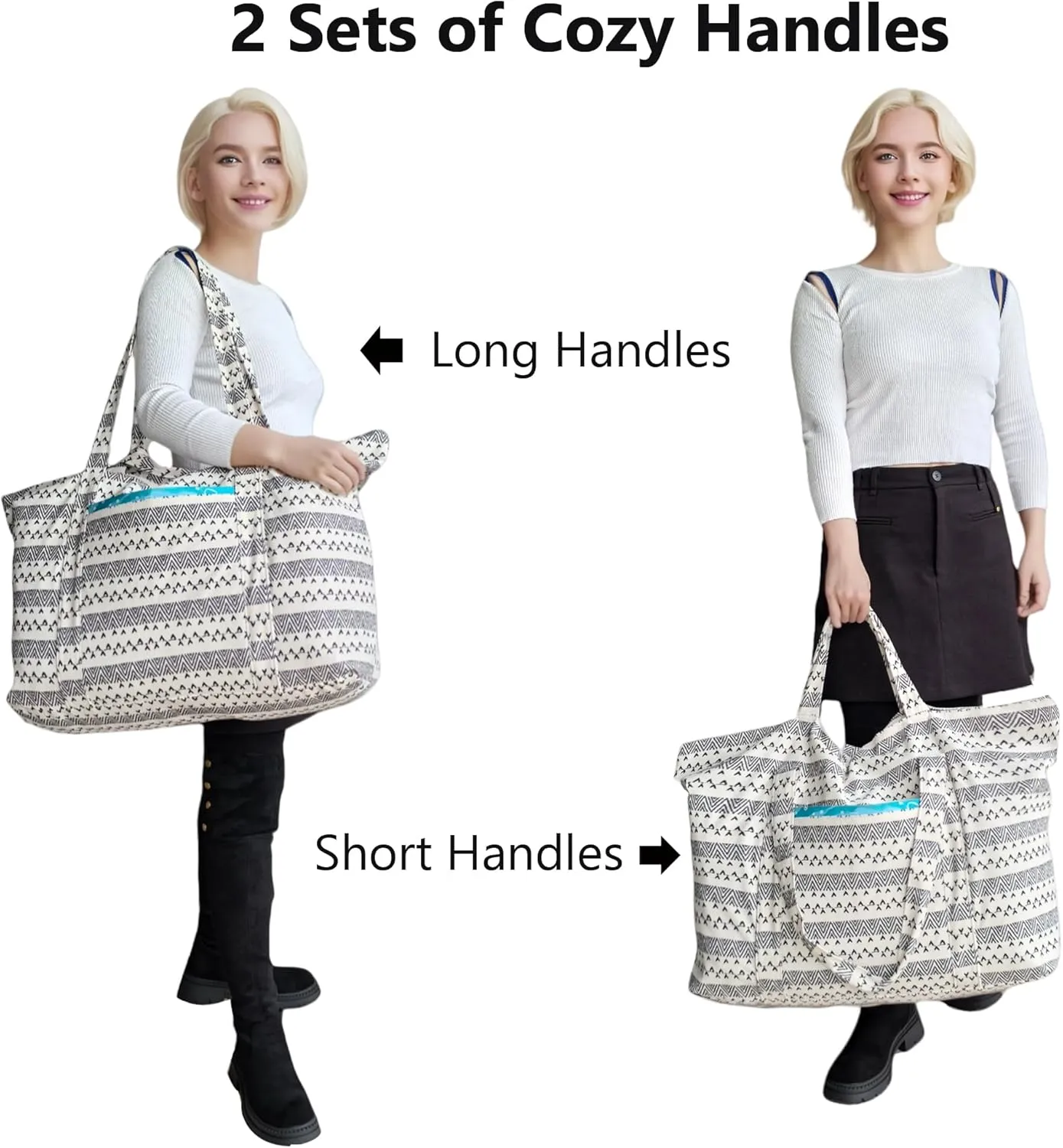 UERRUAM Huge Weekender Bag for Women Extra Large Corduroy Tote for 5 Nights Clothe,Overnight Travel,Road Trip,Beach,Grocery
