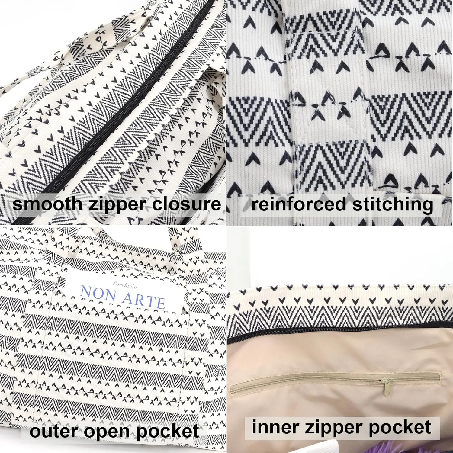 UERRUAM Huge Weekender Bag for Women Extra Large Corduroy Tote for 5 Nights Clothe,Overnight Travel,Road Trip,Beach,Grocery