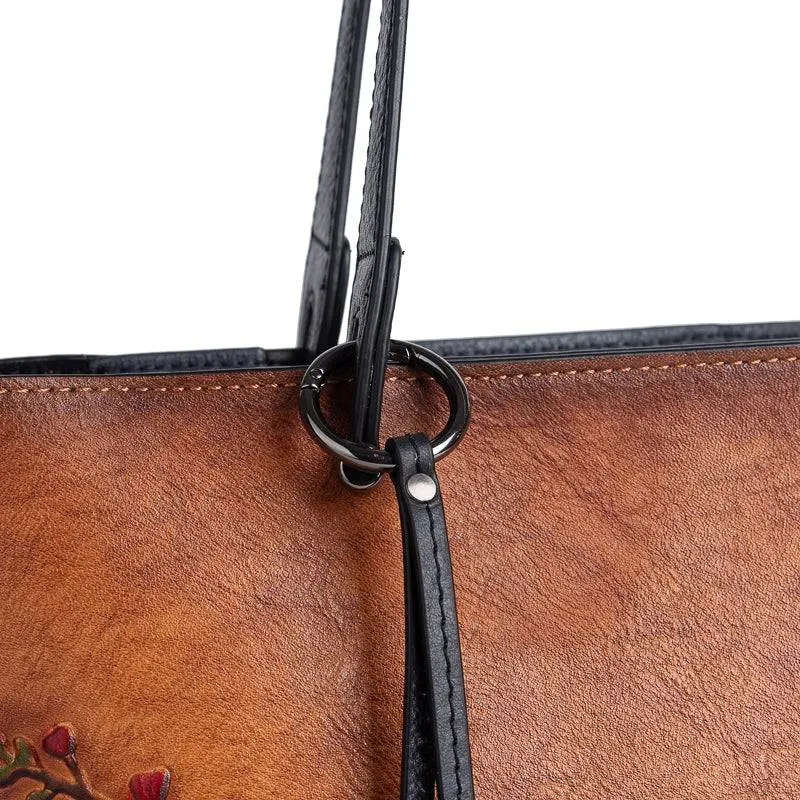 Vintage Leather Large Tote Shopper Bag
