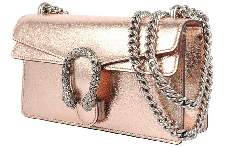 (WMNS) GUCCI SS21 DionysusSeriesSingleShoulderMessengerChain Rose Golden 499623-1TRBR-8373