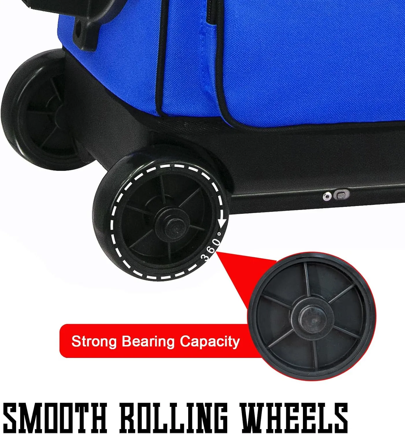 WOLT Double Roller 2 Ball Bowling Bag with Separate Shoe Compartment, Large Capacity Bowling Ball Bag with Accessory Pocket, Retractable Handle extends to 40"