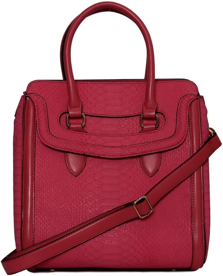 Womens Fashion Neverland Tote Structure Shoulder Handbag - Pink