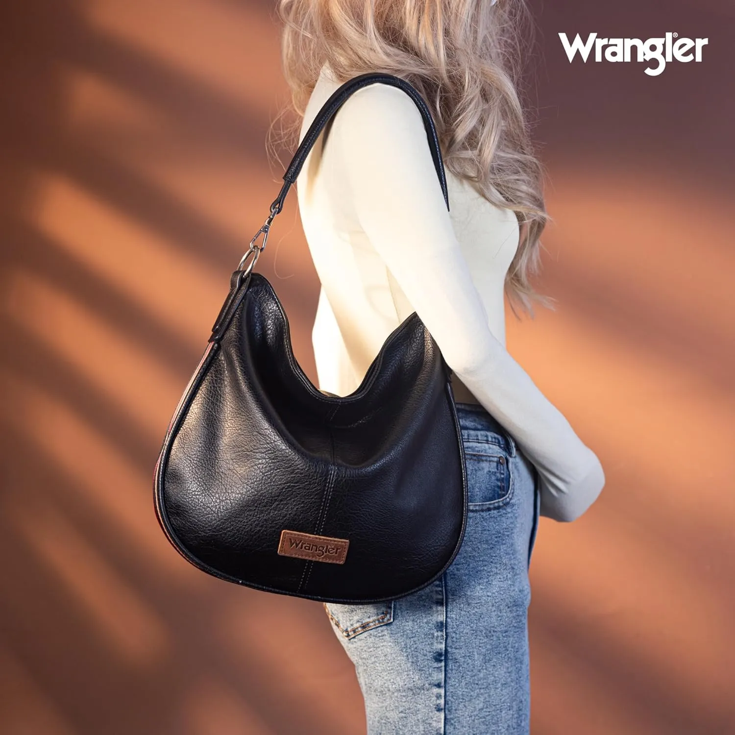 Wrangler Hobo Bags Large Crossbody Bag for Women Shoulder Purse Handbags with Adjustable Strap