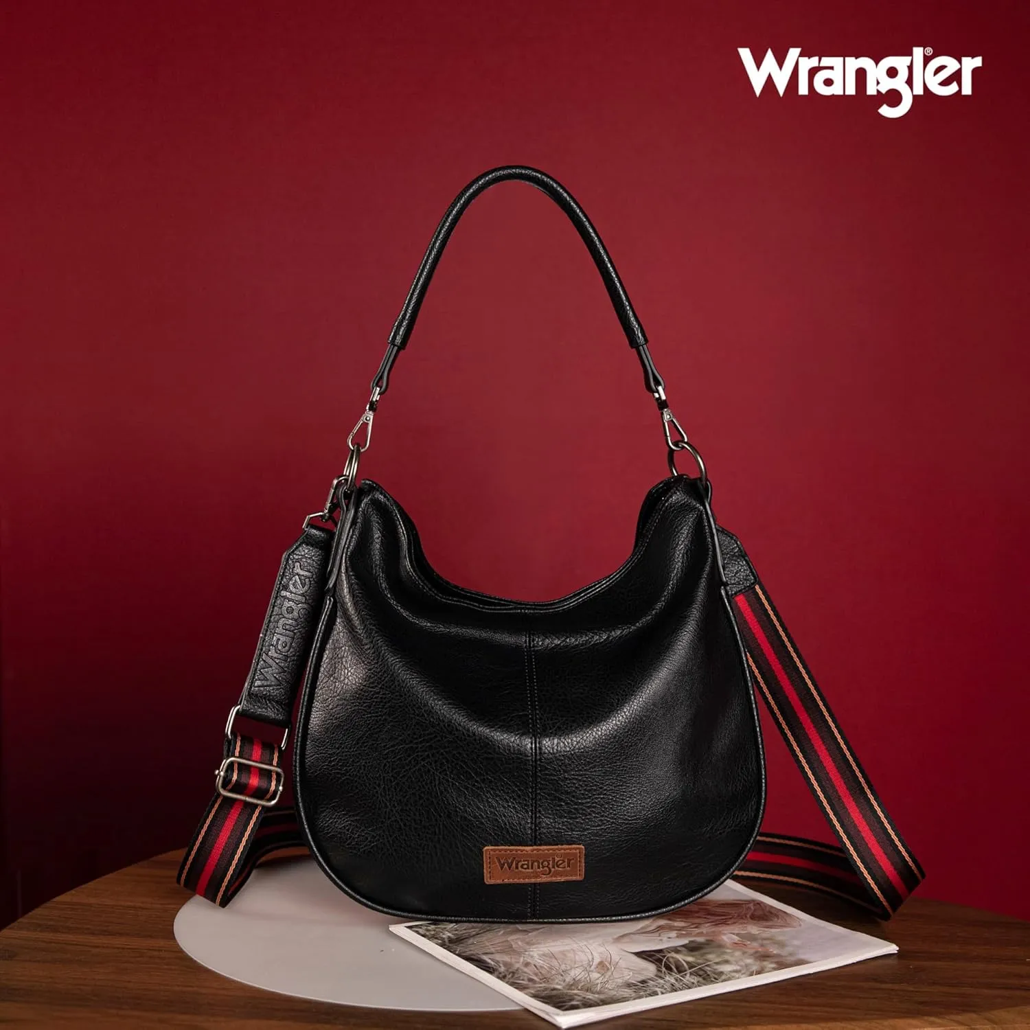 Wrangler Hobo Bags Large Crossbody Bag for Women Shoulder Purse Handbags with Adjustable Strap